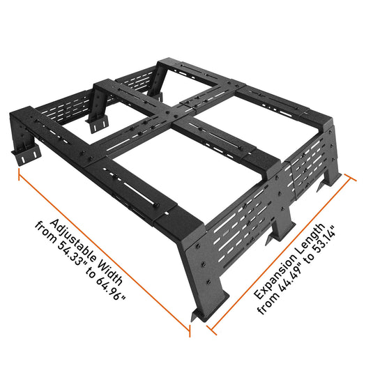 Jeep Gladiator JT & Toyota Tacoma 12.2" High Overland Bed Rack - Hooke Road BXG.9903S-1 16