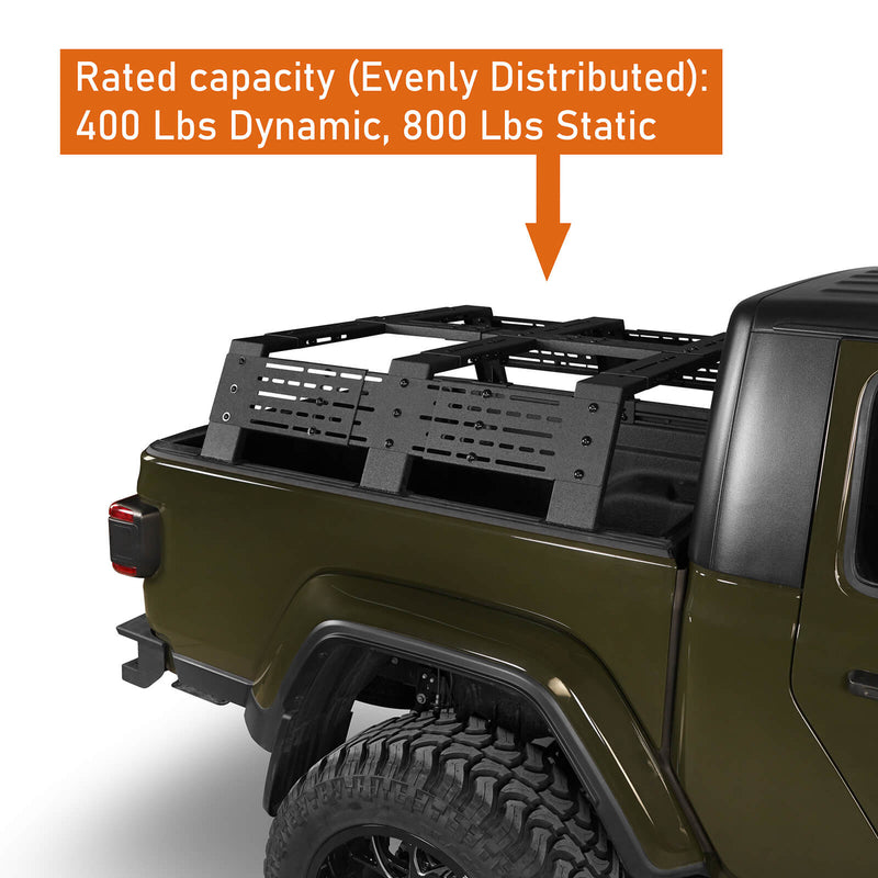 Load image into Gallery viewer, Jeep Gladiator JT &amp; Toyota Tacoma 12.2&quot; High Overland Bed Rack - Hooke Road BXG.9903S-1 5
