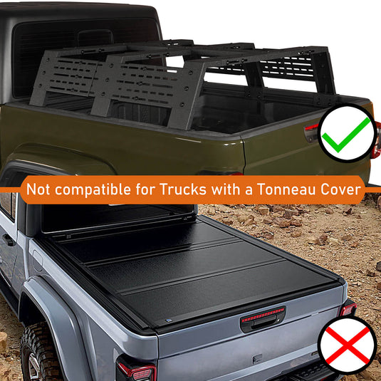 Jeep Gladiator JT & Toyota Tacoma 12.2" High Overland Bed Rack - Hooke Road BXG.9903S-1 8