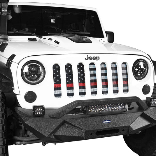 Hooke Road US Flag Grille Mesh Insert Old Glory Insert(07-18 Jeep Wrangler JK)