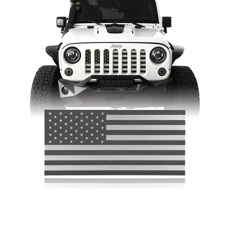 Load image into Gallery viewer, Hooke Road Jeep Grille Insert Front US American Flag Jeep Grille Insert Old Glory Grille Insert for Jeep Wrangler JK &amp; JKU 2007-2018 MMR161 u-Box Offroad 2
