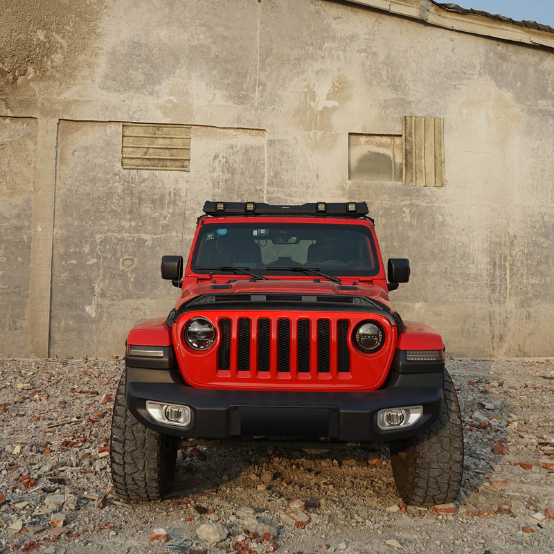 Load image into Gallery viewer, Hooke Road Jeep Hood Protector w/ Amber Lights for 2018-2022 Jeep Wrangler JL  and 2020-2022 Gladiator JT bxg30023 15
