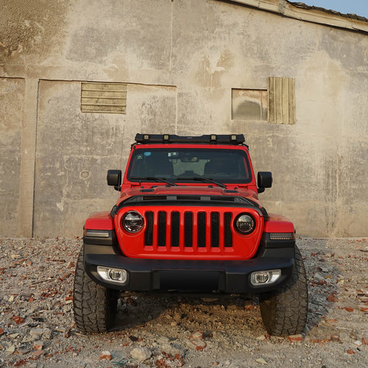 Hooke Road Jeep Hood Protector w/ Amber Lights for 2018-2022 Jeep Wrangler JL  and 2020-2022 Gladiator JT bxg30023 15