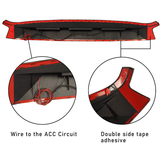 Hooke Road Jeep Hood Protector w/ Amber Lights for 2018-2022 Jeep Wrangler JL  and 2020-2022 Gladiator JT bxg30023 18