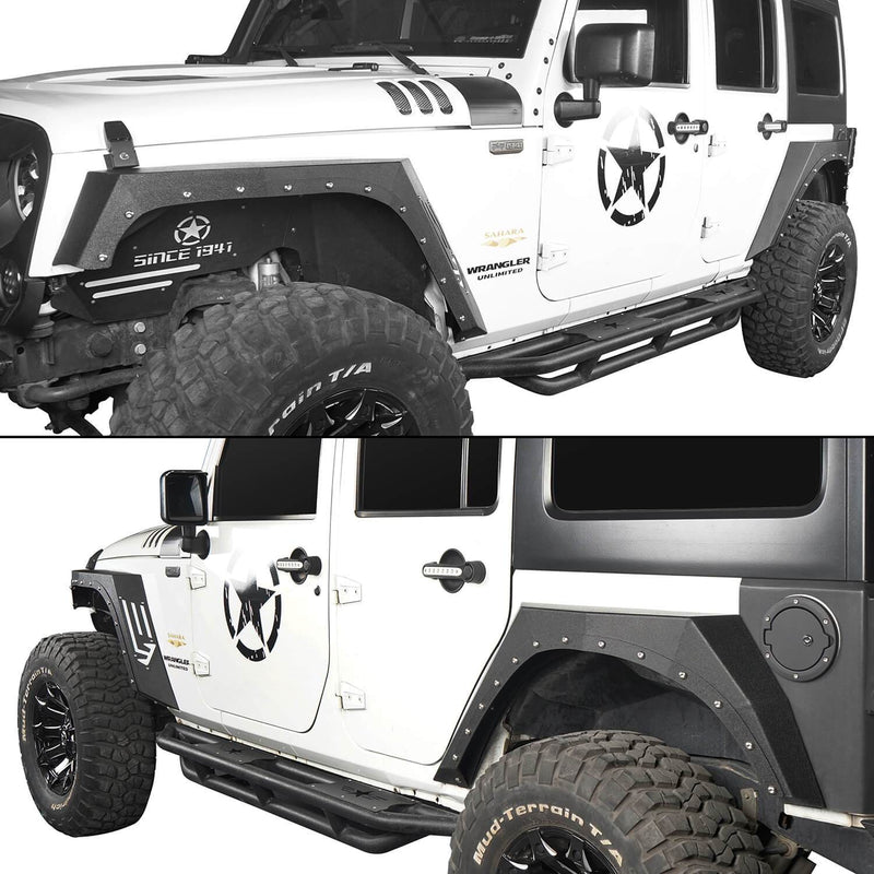 Load image into Gallery viewer, Hooke Road Jeep JK Armour Fender Flares Body Armor Cladding for Jeep Wrangler JK 2007-2018 BXG208BXG213 Jeep Accessories u-Box offroad 7
