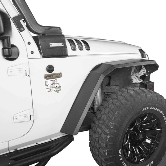 Hooke Road® Flat Tube Fender Flares(07-18 Jeep Wrangler JK)