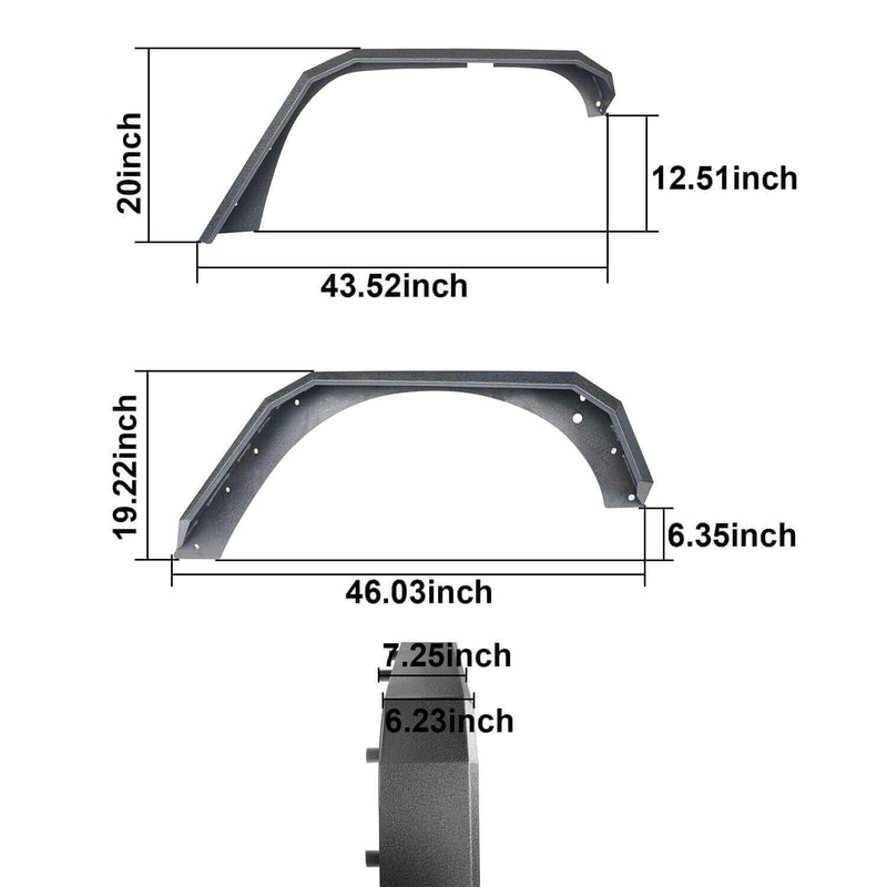 Load image into Gallery viewer, Hooke Road® Flat Tube Fender Flares(07-18 Jeep Wrangler JK)
