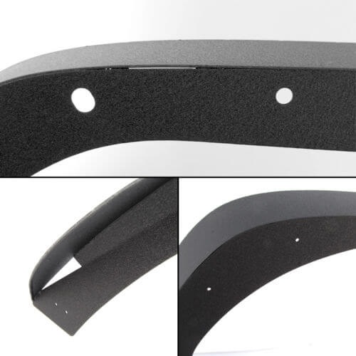 Hooke Road Flat Fender Flares & Black Cross Bars Roof Rack(07-18 Jeep Wrangler JK)