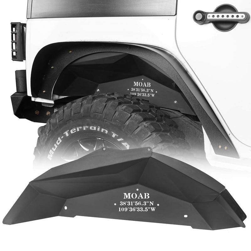 Load image into Gallery viewer, Hooke Road Jeep JK Flux Tubular Fender Flares &amp; Inner Fender Liners for Jeep Wrangler JK 2007-2018 Jeep JK Metal Fenders Jeep JK Accessories  BXG089MMR1760BXG223 u-Box offroad 13
