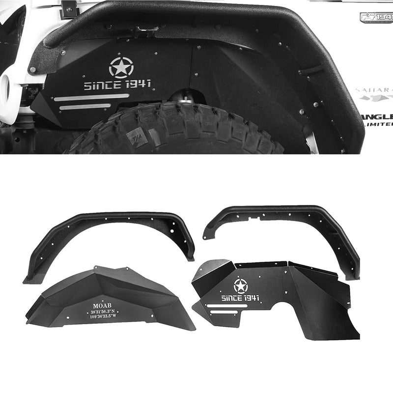 Load image into Gallery viewer, Hooke Road Flux Tubular Fender Flares / Front Inner Fender Liners / Rear Inner Fender Liners(07-18 Jeep Wrangler JK)
