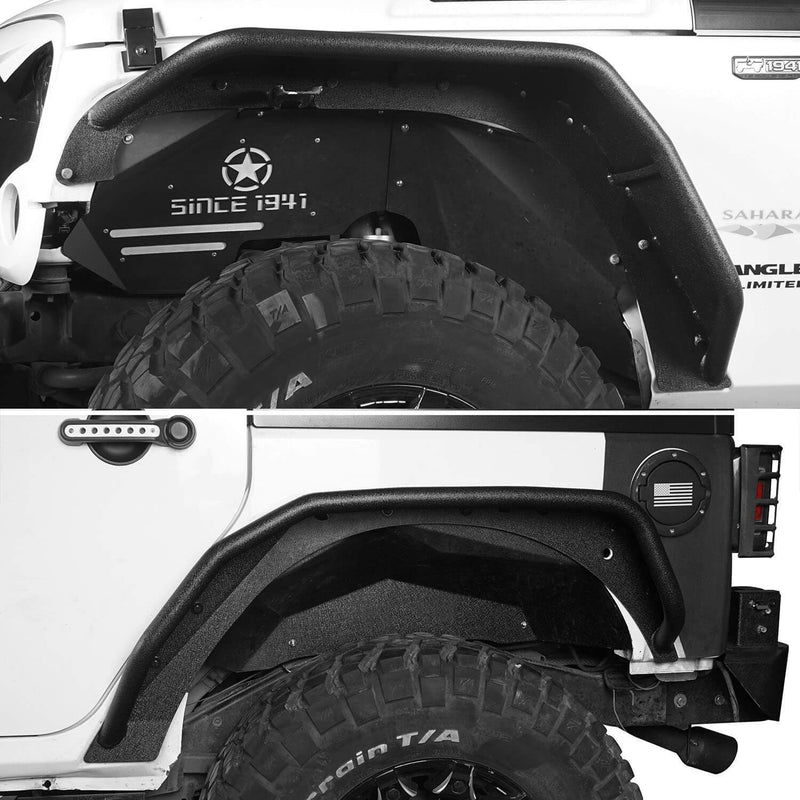 Load image into Gallery viewer, Hooke Road Jeep JK Flux Tubular Fender Flares &amp; Inner Fender Liners for Jeep Wrangler JK 2007-2018 Jeep JK Metal Fenders Jeep JK Accessories  BXG089MMR1760BXG223 u-Box offroad 5

