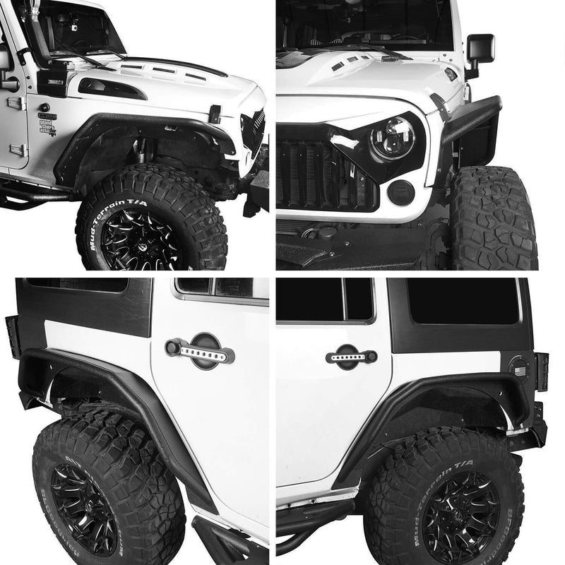 Load image into Gallery viewer, Hooke Road Jeep JK Flux Tubular Fender Flares &amp; Inner Fender Liners for Jeep Wrangler JK 2007-2018 Jeep JK Metal Fenders Jeep JK Accessories  BXG089MMR1760BXG223 u-Box offroad 6
