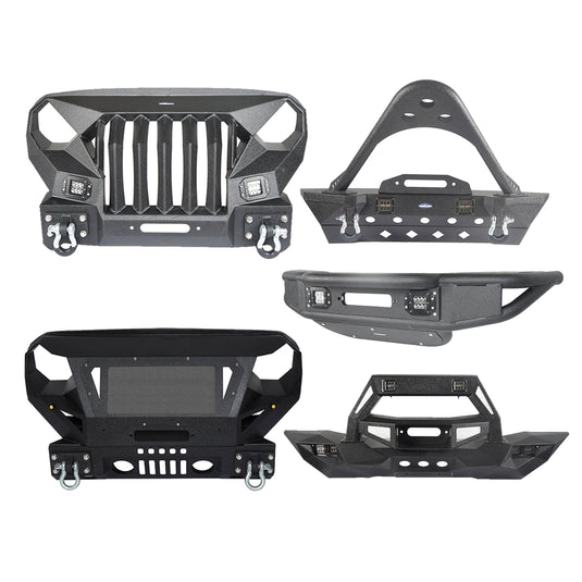 Hooke Road Offroad Aftermarket Front Bumpers For 2007-2018 Jeep Wrangler JK/JKU