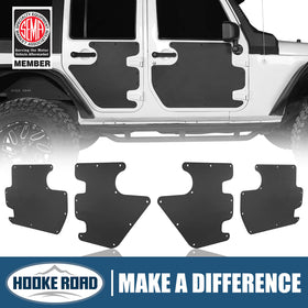 Jeep JK Front & Rear Doors Skin Cover Plate Guards（07-18 Jeep Wrangler 4 Door）- Hooke Road BXG.2074-S 1