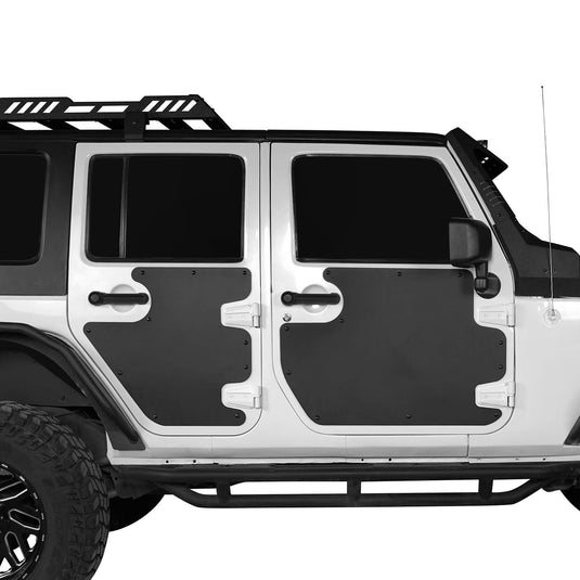 Jeep JK Front & Rear Doors Skin Cover Plate Guards（07-18 Jeep Wrangler 4 Door）- Hooke Road BXG.2074-S 4