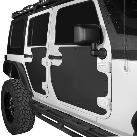 Jeep JK Front & Rear Doors Skin Cover Plate Guards（07-18 Jeep Wrangler 4 Door）- Hooke Road BXG.2074-S 5