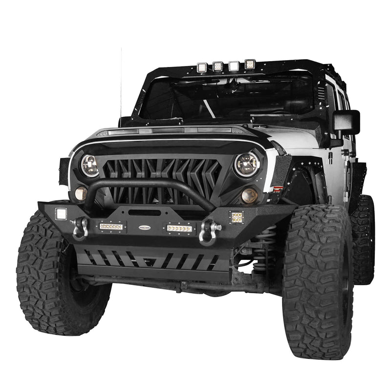 Load image into Gallery viewer, Hooke Road Jeep JK Front Skid Plate Frame Guard for Jeep Wrangler JK 2007-2018 MMR 20142  4
