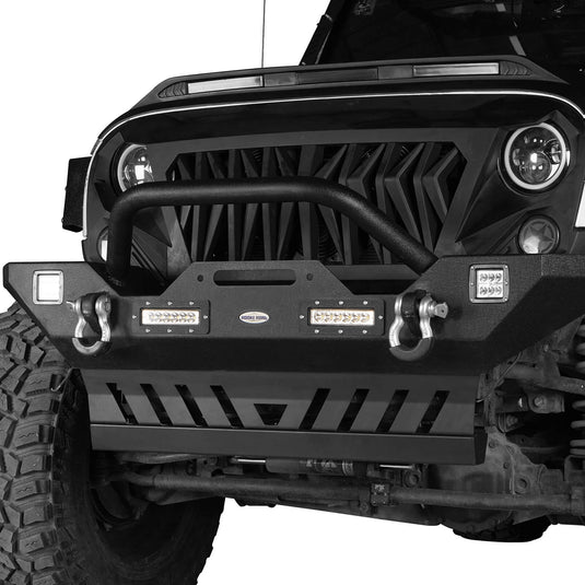 Hooke Road Jeep JK Front Skid Plate Frame Guard for Jeep Wrangler JK 2007-2018 MMR 20142  6