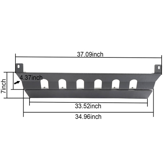 Hooke Road Black Steel Front Skid Plate(07-18 Jeep Wrangler JK)