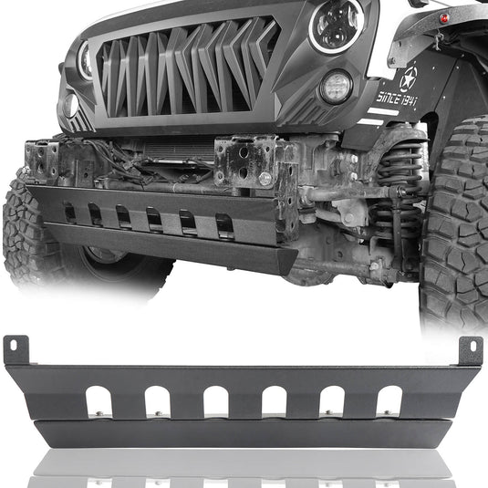 Hooke Road Black Steel Front Skid Plate(07-18 Jeep Wrangler JK)