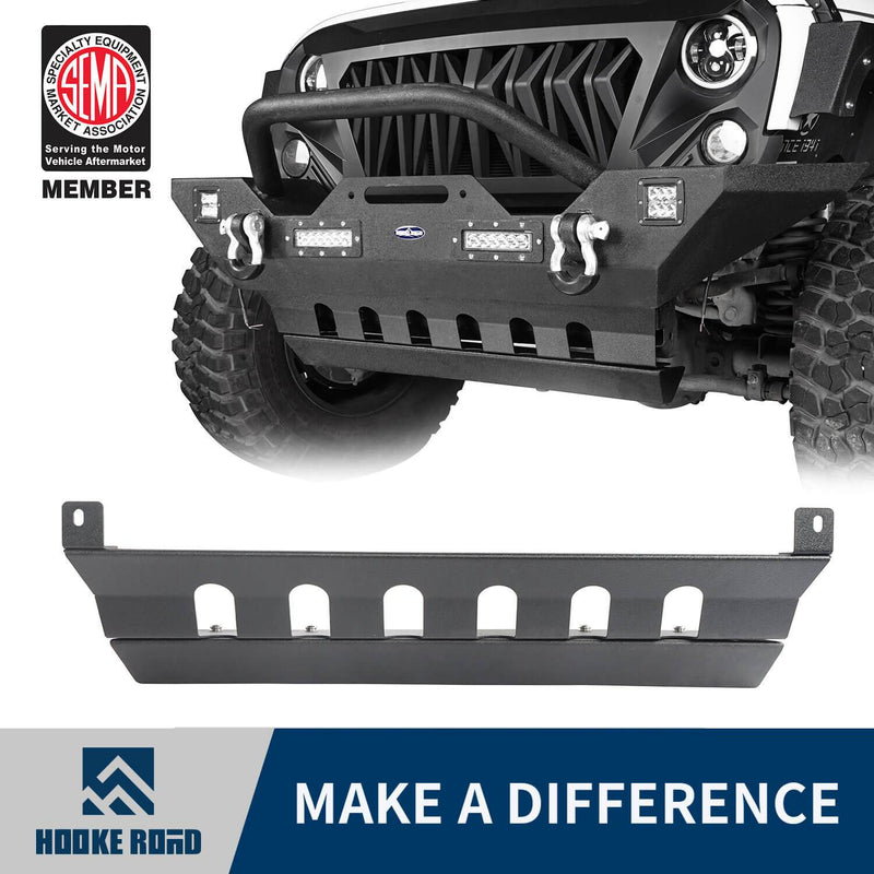 Load image into Gallery viewer, Hooke Road Jeep JK Front Skid Plate Textured Black Steel for Jeep Wrangler JK 2007-2018 BXG204 u-Box offroad 1
