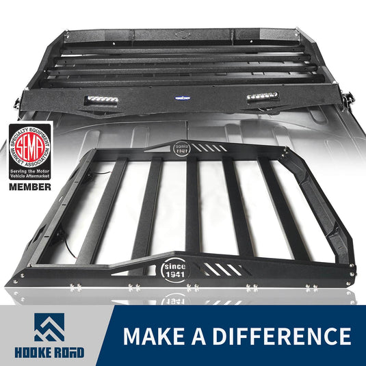 Hooke Road Jeep JK Roof Rack Cargo Carrier Rack Luggage Rack Storage Roof Rack for Jeep Wrangler JK 4 Doors 2007-2018 BXG203 Jeep Rack Jeep Accessories u-Box Offroad 1