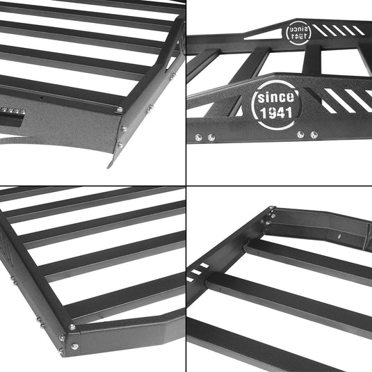 Hooke Road Jeep JK Roof Rack Cargo Carrier Rack Luggage Rack Storage Roof Rack for Jeep Wrangler JK 4 Doors 2007-2018 BXG203 Jeep Rack Jeep Accessories u-Box Offroad 10