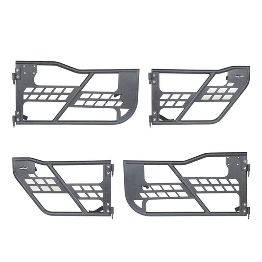 Hooke Road Jeep JK Running Boards and Tubular Half Doors Combo for Jeep Wrangler JK 2007-2018 BXG106136 Jeep JK Side Steps Jeep Tube Doors Jeep Half Doors 12