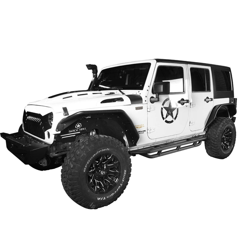 Load image into Gallery viewer, Hooke Road Jeep JK Running Boards and Tubular Half Doors Combo for Jeep Wrangler JK 2007-2018 BXG106136 Jeep JK Side Steps Jeep Tube Doors Jeep Half Doors 5
