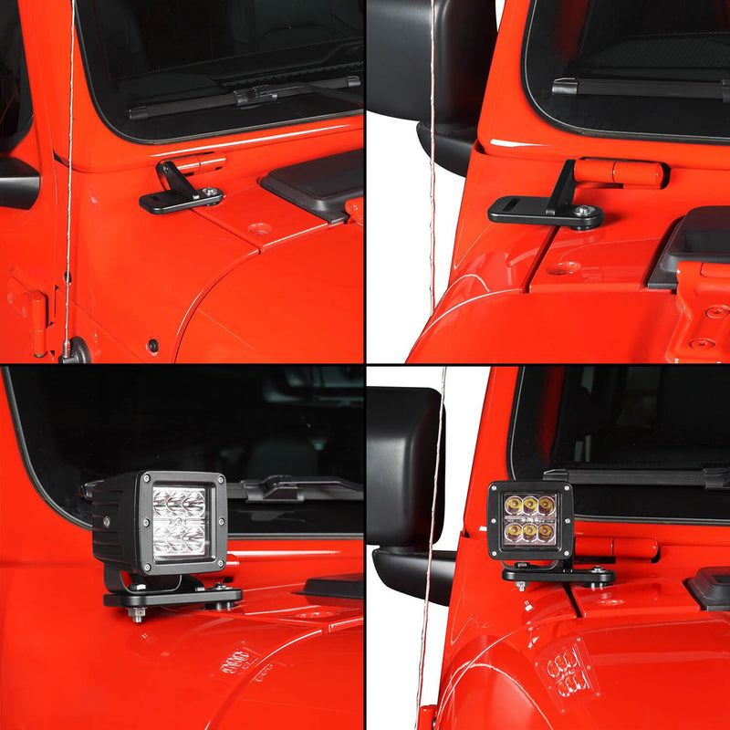 Load image into Gallery viewer, Hooke Road? A-Pillar Light Mounting for Jeep Wrangler JL 2018-2019 Jeep JL Parts MMR1815 u-Box offroad 7
