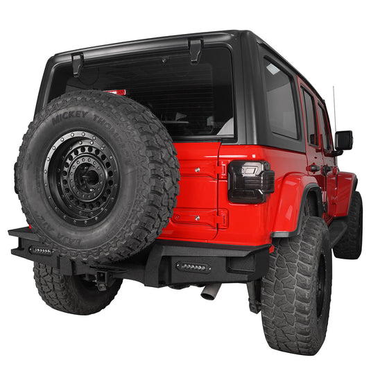 HookeRoad Jeep JL Rear Bumper w/2 Inch Hitch Receiver for 2018-2024 Jeep  Wrangler JL – Hooke Road 4x4