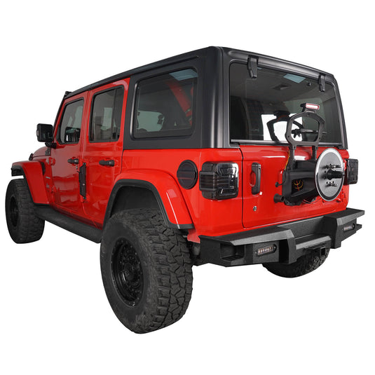 Hooke Road Jeep JL Rear Bumper with 2 inch Hitch Receiver Jeep JL Bumper for Jeep Wrangler JL 2018-2019 BXG3032 13