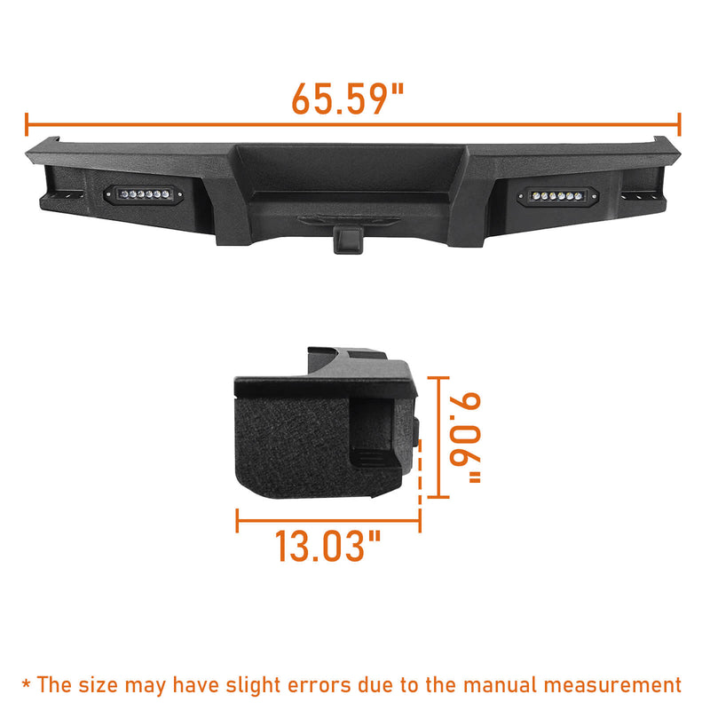 Load image into Gallery viewer, Hooke Road Jeep JL Rear Bumper with 2 inch Hitch Receiver Jeep JL Bumper for Jeep Wrangler JL 2018-2019 BXG3032 15
