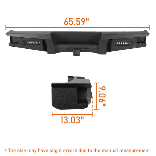 Hooke Road Jeep JL Rear Bumper with 2 inch Hitch Receiver Jeep JL Bumper for Jeep Wrangler JL 2018-2019 BXG3032 15