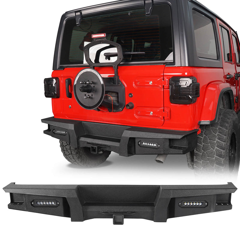 Load image into Gallery viewer, Hooke Road Jeep JL Rear Bumper with 2 inch Hitch Receiver Jeep JL Bumper for Jeep Wrangler JL 2018-2019 BXG3032 2
