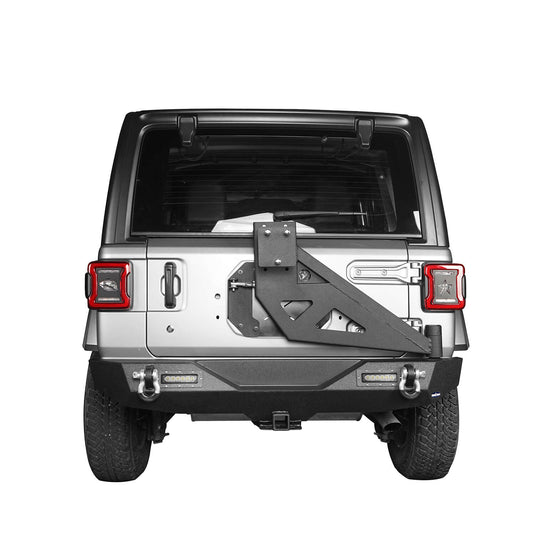 Hooke Road Jeep JL Rear Bumper w/Swing Out Tire Carrier(18-24 Jeep Wrangler JL)