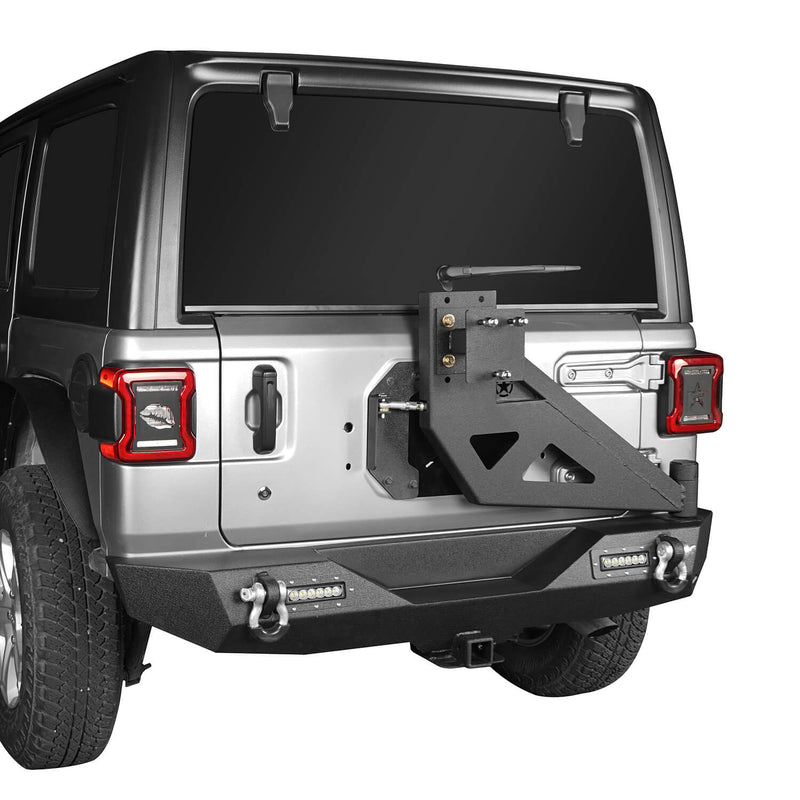 Load image into Gallery viewer, Hooke Road Jeep JL Rear Bumper w/Swing Out Tire Carrier(18-24 Jeep Wrangler JL)
