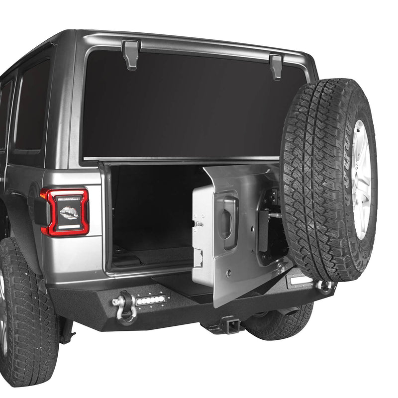 Load image into Gallery viewer, Hooke Road Jeep JL Rear Bumper w/Swing Out Tire Carrier(18-24 Jeep Wrangler JL)
