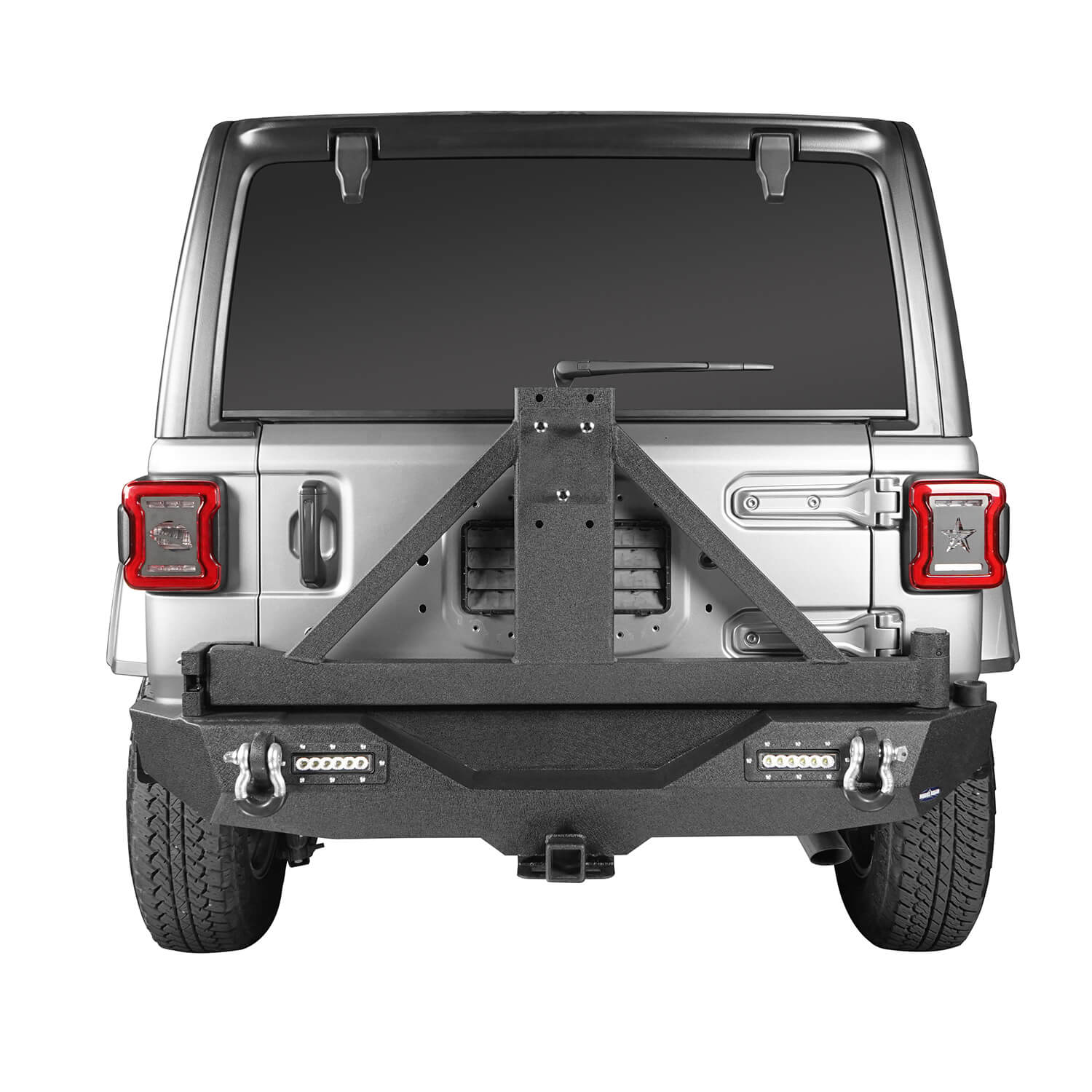 HookeRoad Jeep JL Rear Bumper with Tire Carrier for 2018-2024 Jeep ...