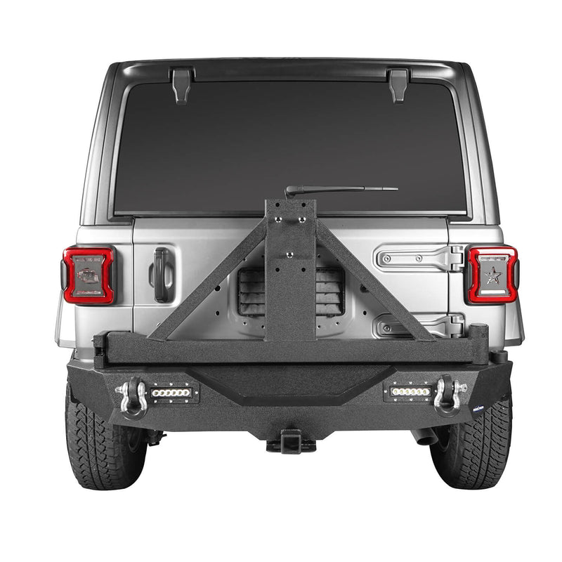 Load image into Gallery viewer, Hooke Road Jeep JL Rear Bumper with Tire Carrier for Jeep Wrangler JL 2018-2019 BXG504 u-Box offroad 3

