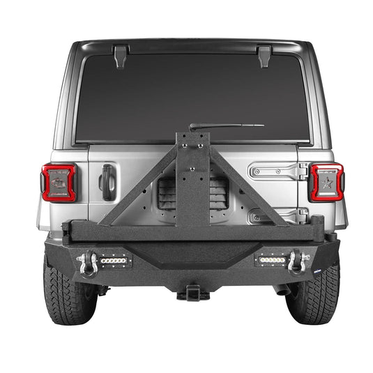 Hooke Road Jeep JL Rear Bumper with Tire Carrier for Jeep Wrangler JL 2018-2019 BXG504 u-Box offroad 3