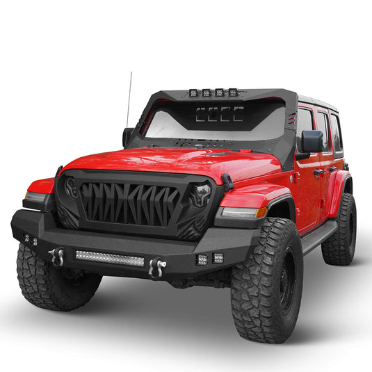 Jeep Wrangler&Gladiator Climber Full Width Front Bumper(18-23 JL & 20-23 JT) BXG.3011-S 2