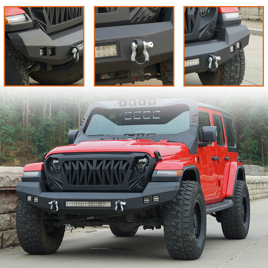 Jeep Wrangler&Gladiator Climber Full Width Front Bumper(18-23 JL & 20-23 JT) BXG.3011-S 3