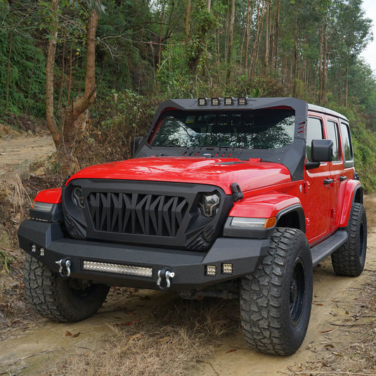 Jeep Wrangler&Gladiator Climber Full Width Front Bumper(18-23 JL & 20-23 JT) BXG.3011-S 4