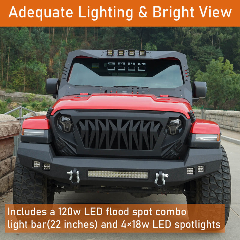 Load image into Gallery viewer, Jeep Wrangler&amp;Gladiator Climber Full Width Front Bumper(18-23 JL &amp; 20-23 JT) BXG.3011-S 5
