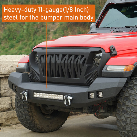 Jeep Wrangler&Gladiator Climber Full Width Front Bumper(18-23 JL & 20-23 JT) BXG.3011-S 6