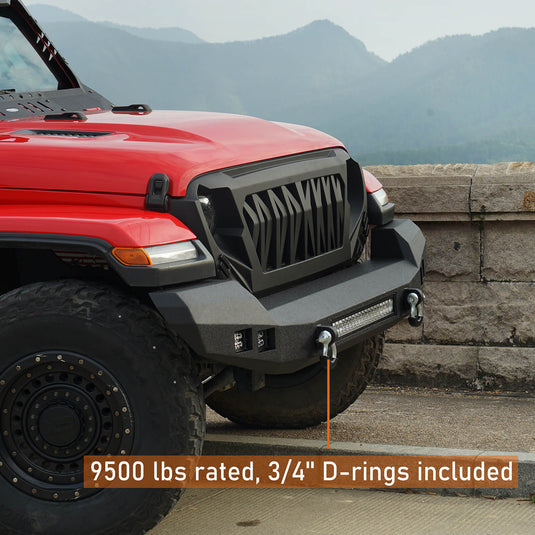 Jeep Wrangler&Gladiator Climber Full Width Front Bumper(18-23 JL & 20-23 JT) BXG.3011-S 8