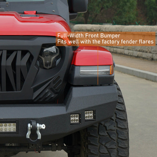 Jeep Wrangler&Gladiator Climber Full Width Front Bumper(18-23 JL & 20-23 JT) BXG.3011-S 9
