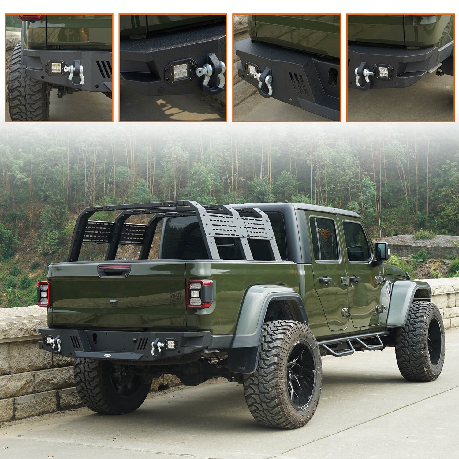 2020gladiator Rear 2020-2024 Jeep Gladiator JT Accessories | Parts | Bumpers | Hooke Road ...