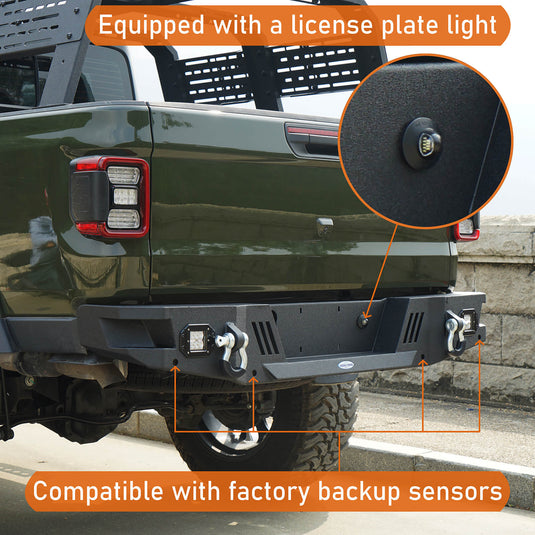 Jeep Gladiator Rear Bumper Aftermarket Replacement (20-23 JT) - Hooke Road BXG.7010-S 4